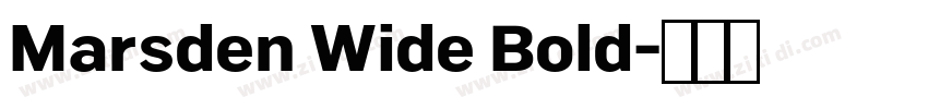 Marsden Wide Bold字体转换